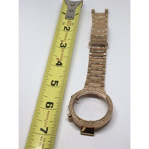 Authentic Fossil Watch Bracelet Parts Links Case Band 18mm Rose Gold A658 - Picture 1 of 10